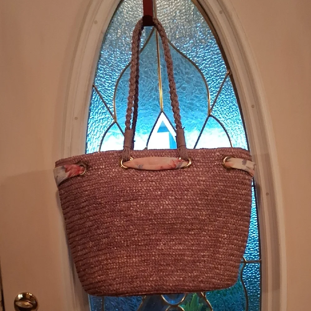 Purple Woven Small Pet Tote Bag